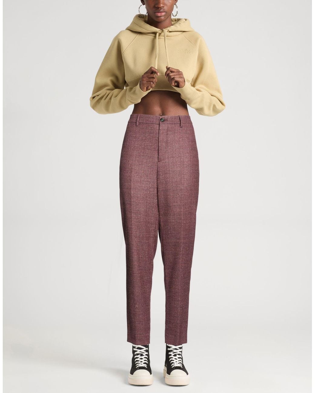 Berwich Red Pants Virgin Wool, Silk, Polyamide, Elastane