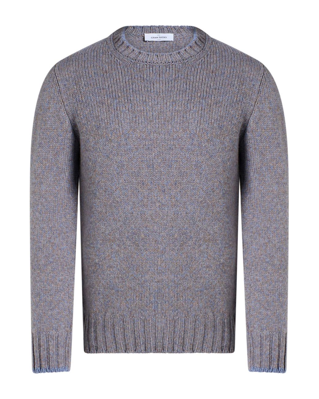 Gran Sasso Blue Slate Sweater Virgin Wool for men
