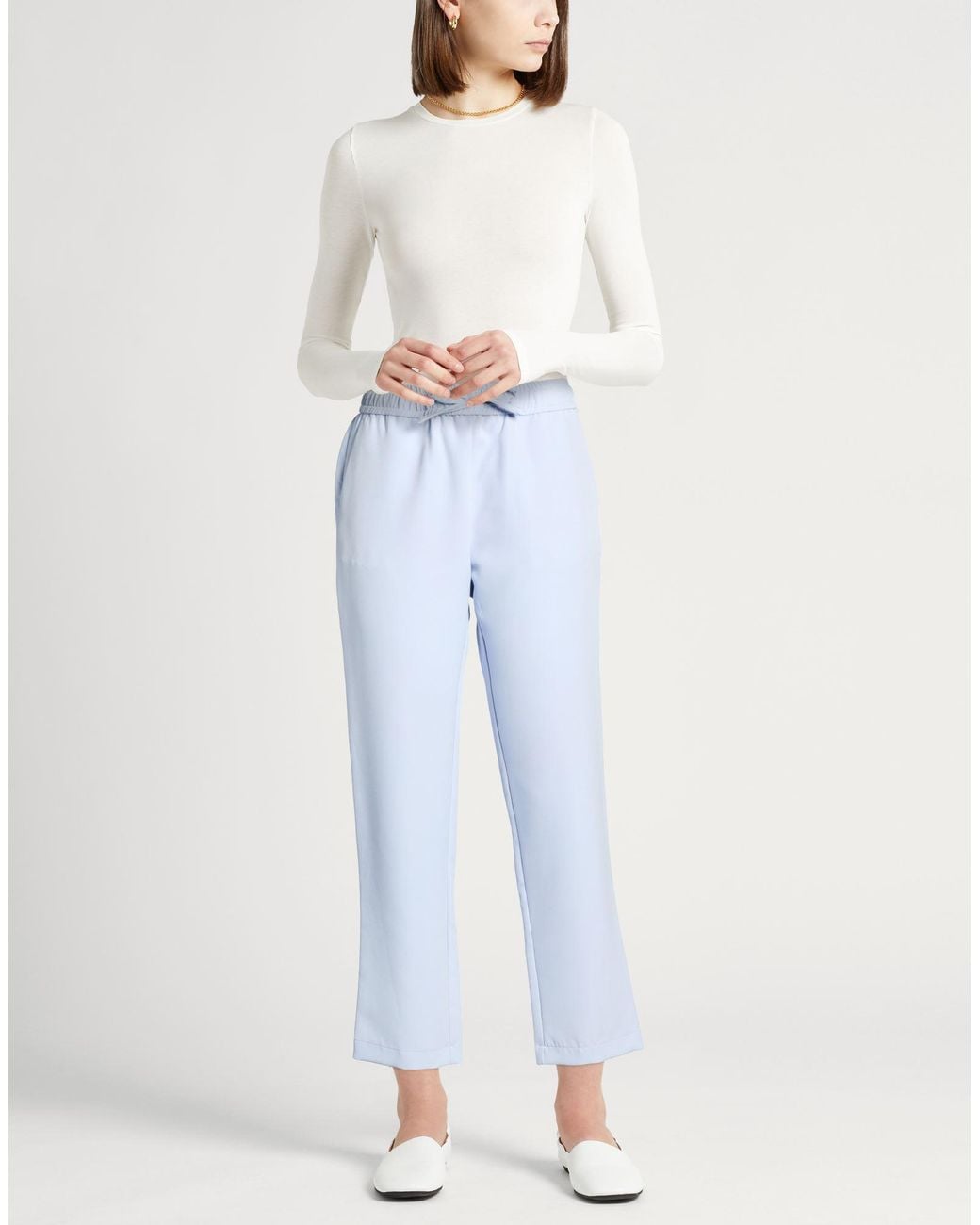 Liu Jo Blue Sky Pants Polyester, Elastane