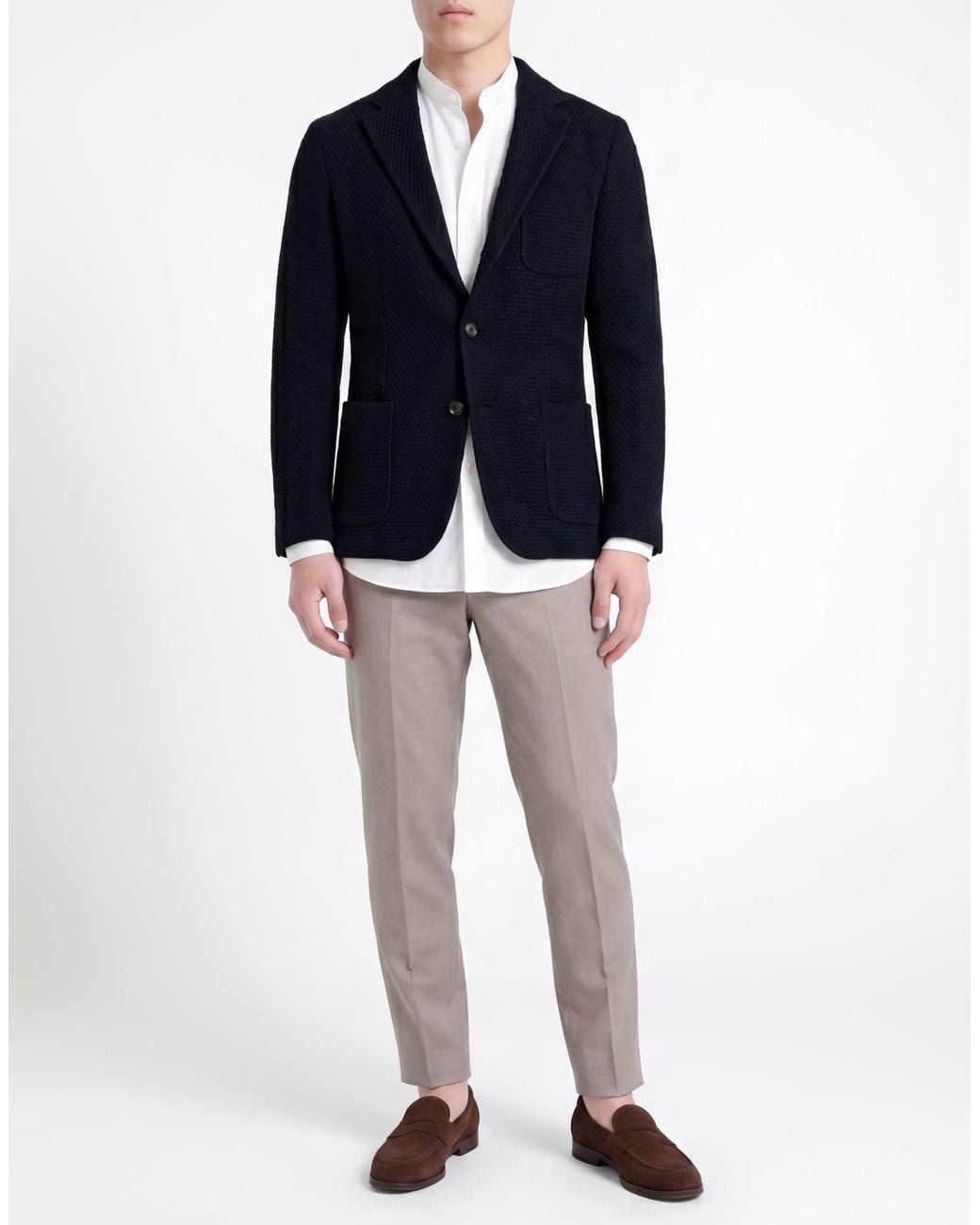 Zanone Blue Midnight Blazer Virgin Wool for men