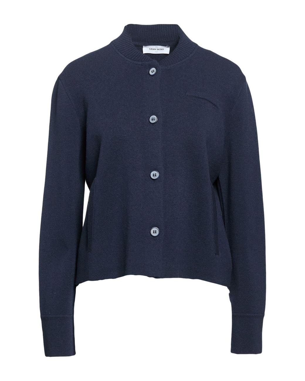 Gran Sasso Blue Cardigan Virgin Wool, Viscose, Cashmere
