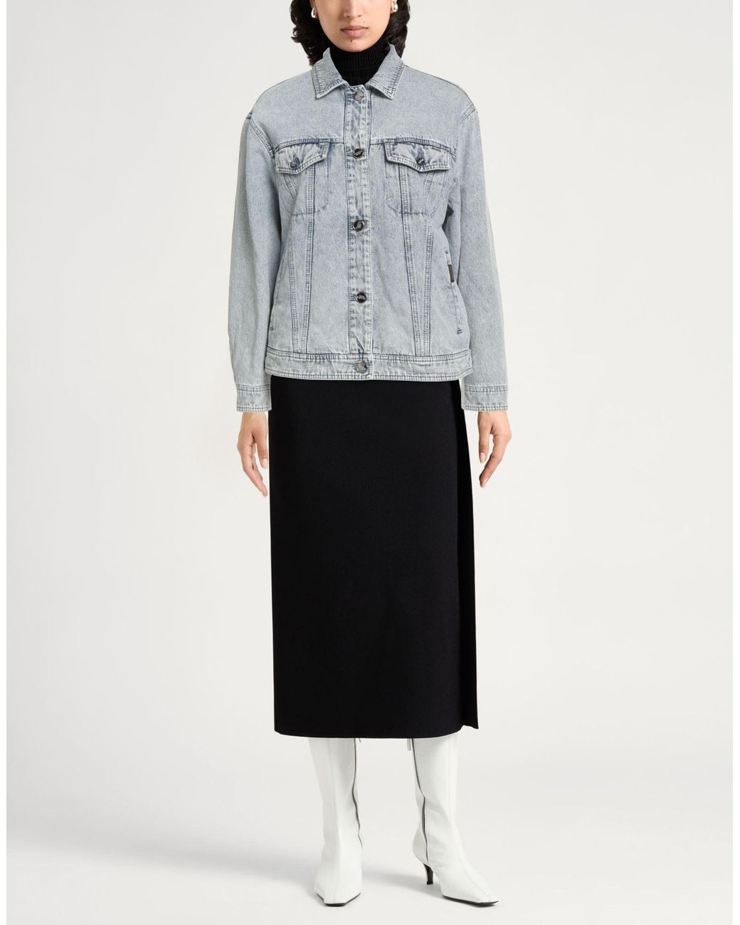 Moorer Blue Denim Outerwear Cotton
