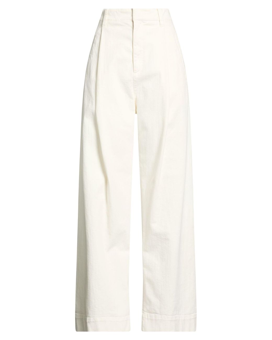 Brunello Cucinelli White Jeans Cotton, Elastane, Ecobrass
