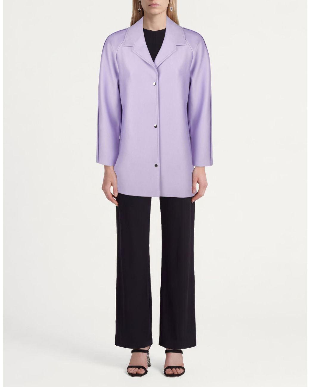 La Fille Des Fleurs Purple Jacket Polyamide, Elastane