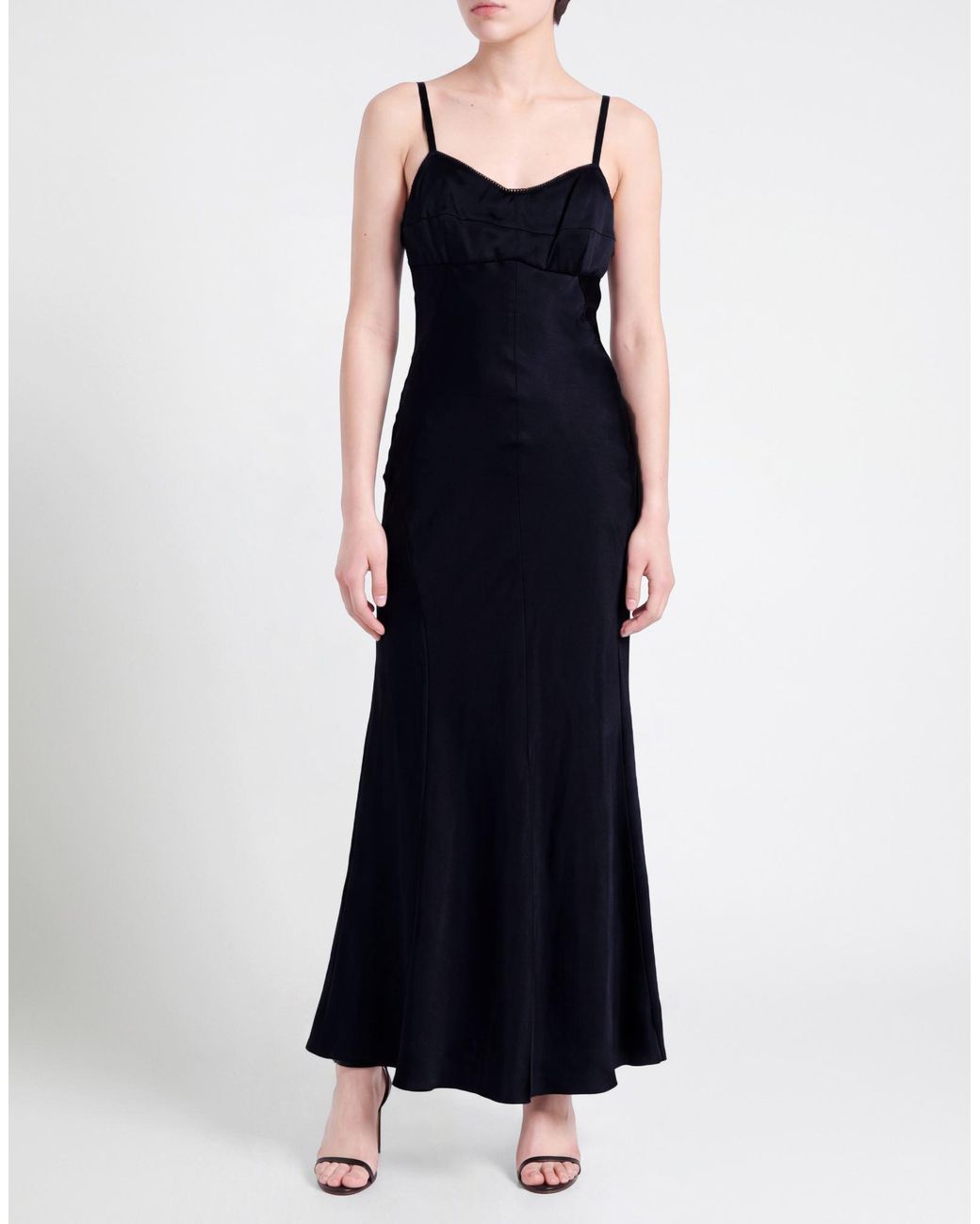 Sandro Blue Midnight Maxi Dress Polyester