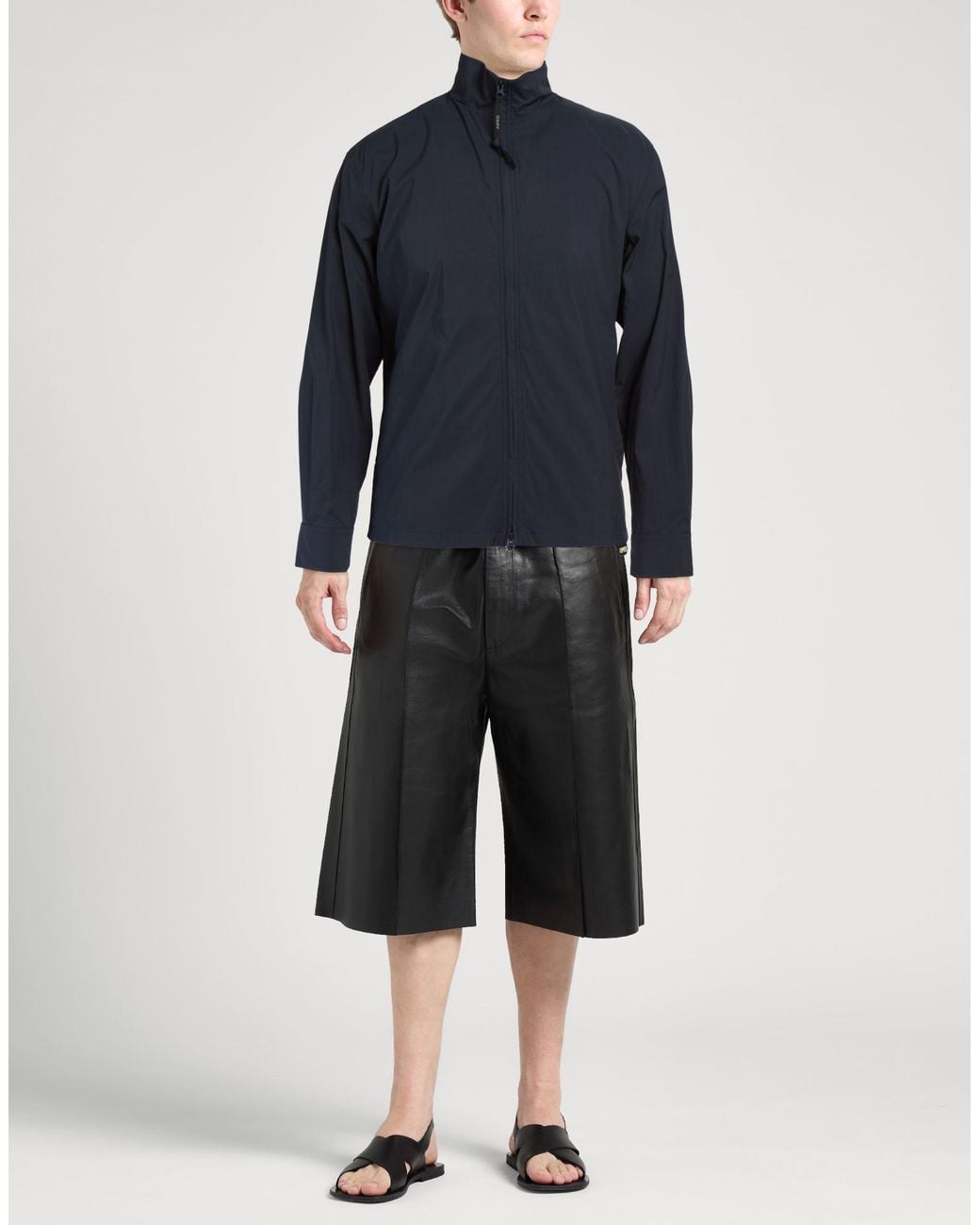 Aspesi Blue Jacket Cotton, Polyamide, Elastane for men