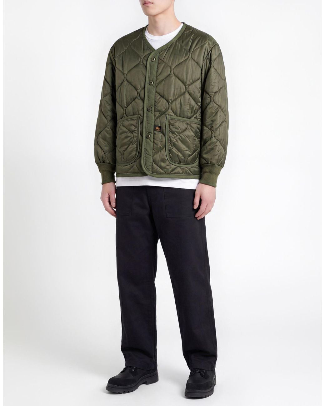 Alpha Industries Green Puffer Nylon for men