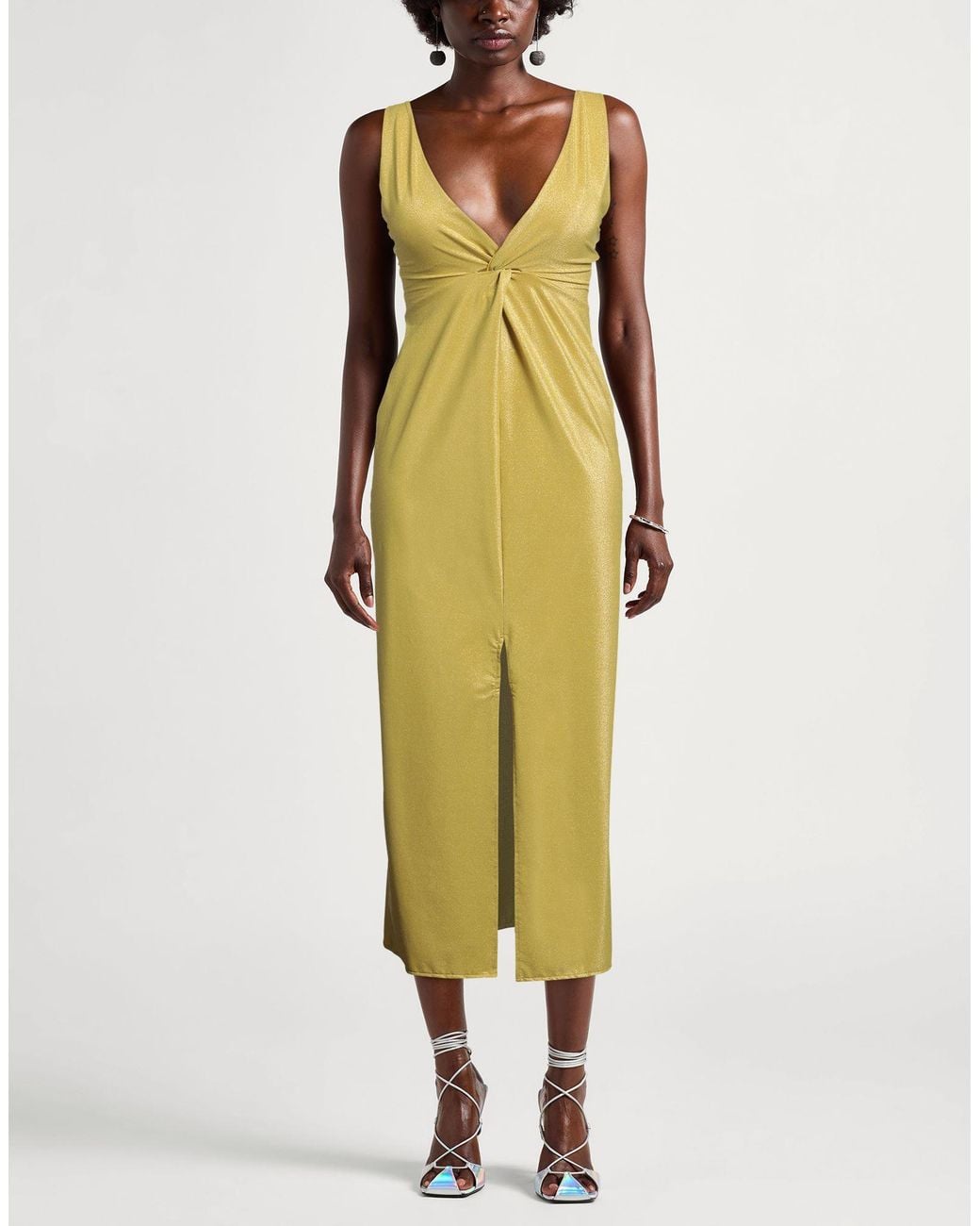 Fisico Metallic Midi Dress Polyamide, Polyester, Elastane