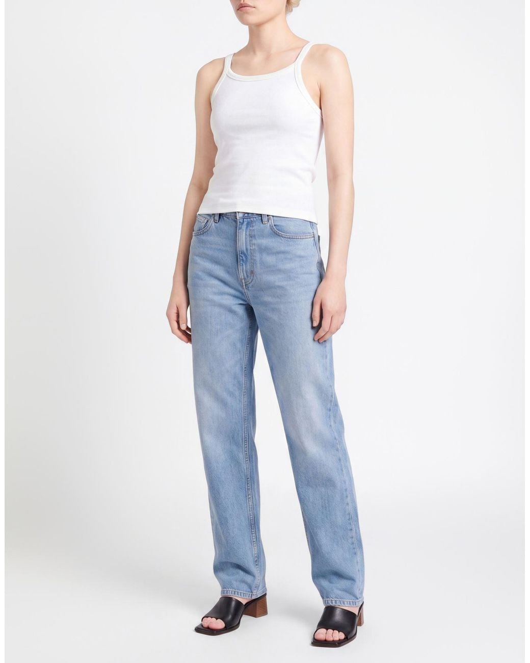 Wardrobe NYC White X Hailey Bieber Ivory Top Cotton, Elastane