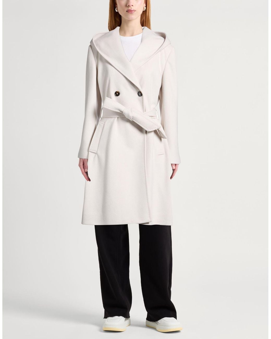 Roberto Cavalli White Coat Wool, Polyester, Acrylic