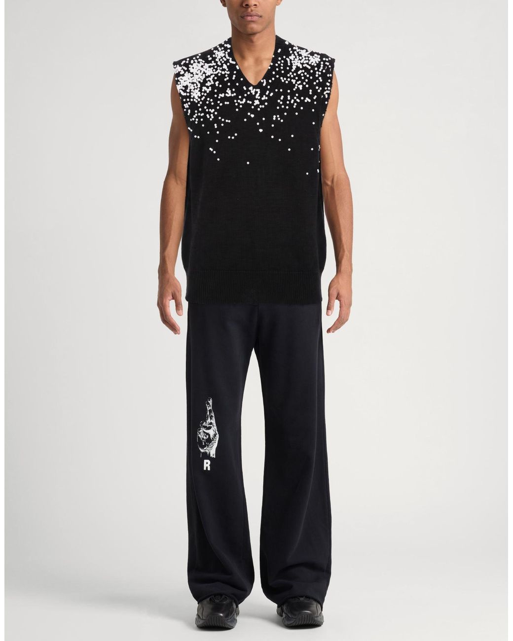 MM6 by Maison Margiela Black Sweater Acrylic, Virgin Wool for men