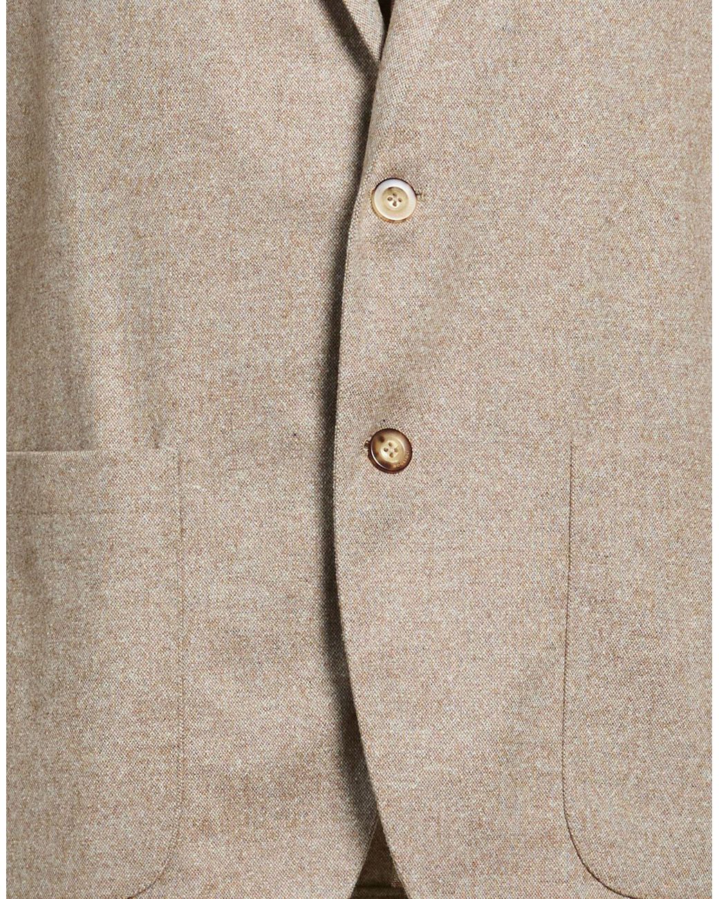 Boglioli Natural Blazer Virgin Wool, Polyamide, Silk, Polyester, Elastane for men