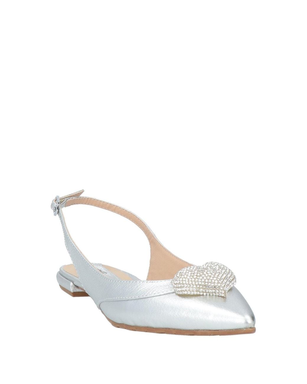 Werner White Ballet Flats Leather