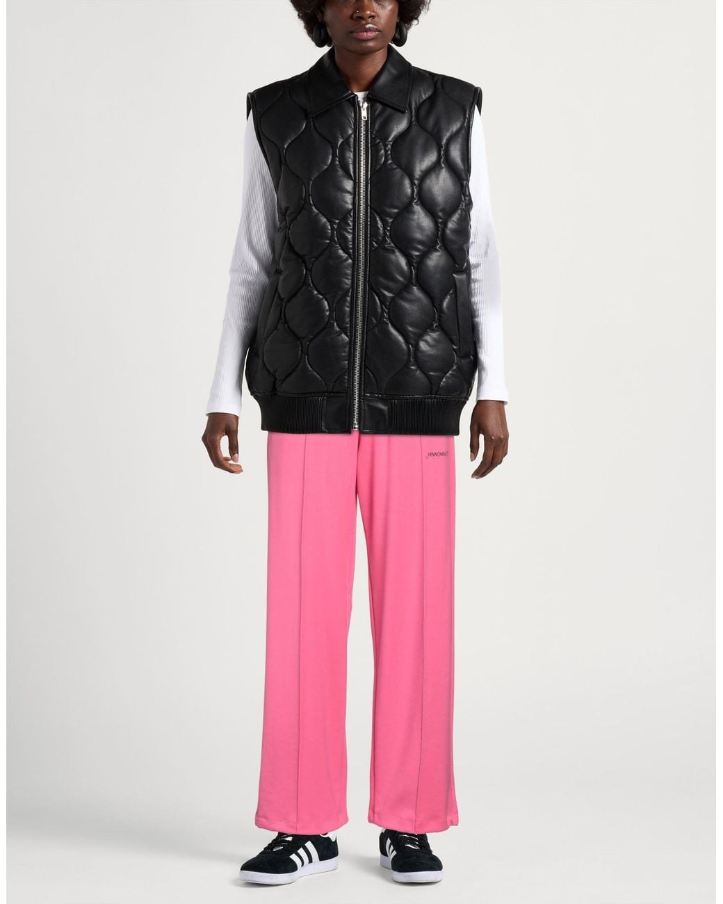 hinnominate Pink Fuchsia Pants Polyester, Modal, Elastane