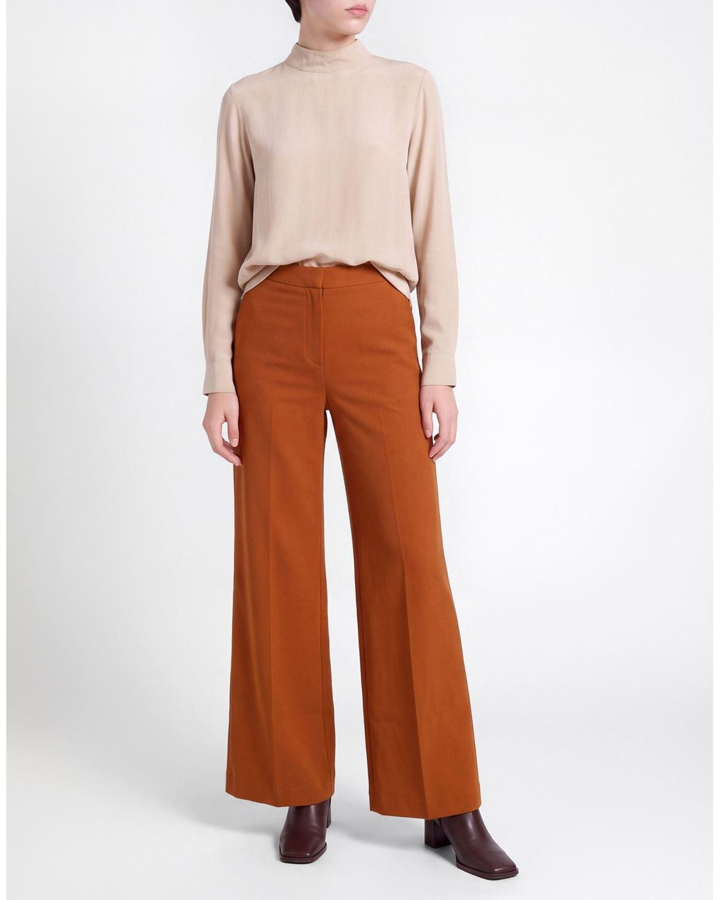 Jucca Brown Rust Pants Viscose, Polyamide, Elastane