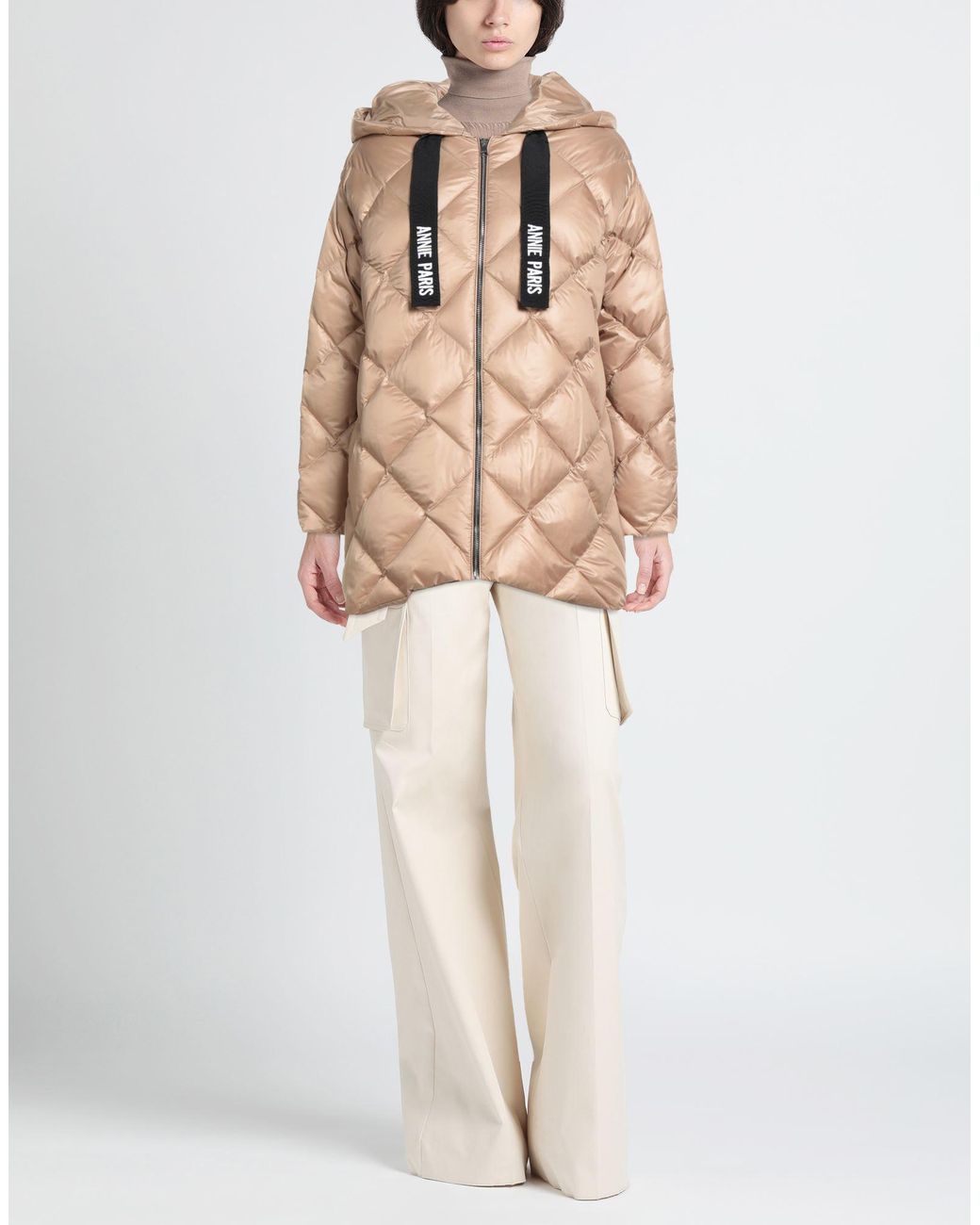 ANNIE PARIS Natural Camel Puffer Polyamide