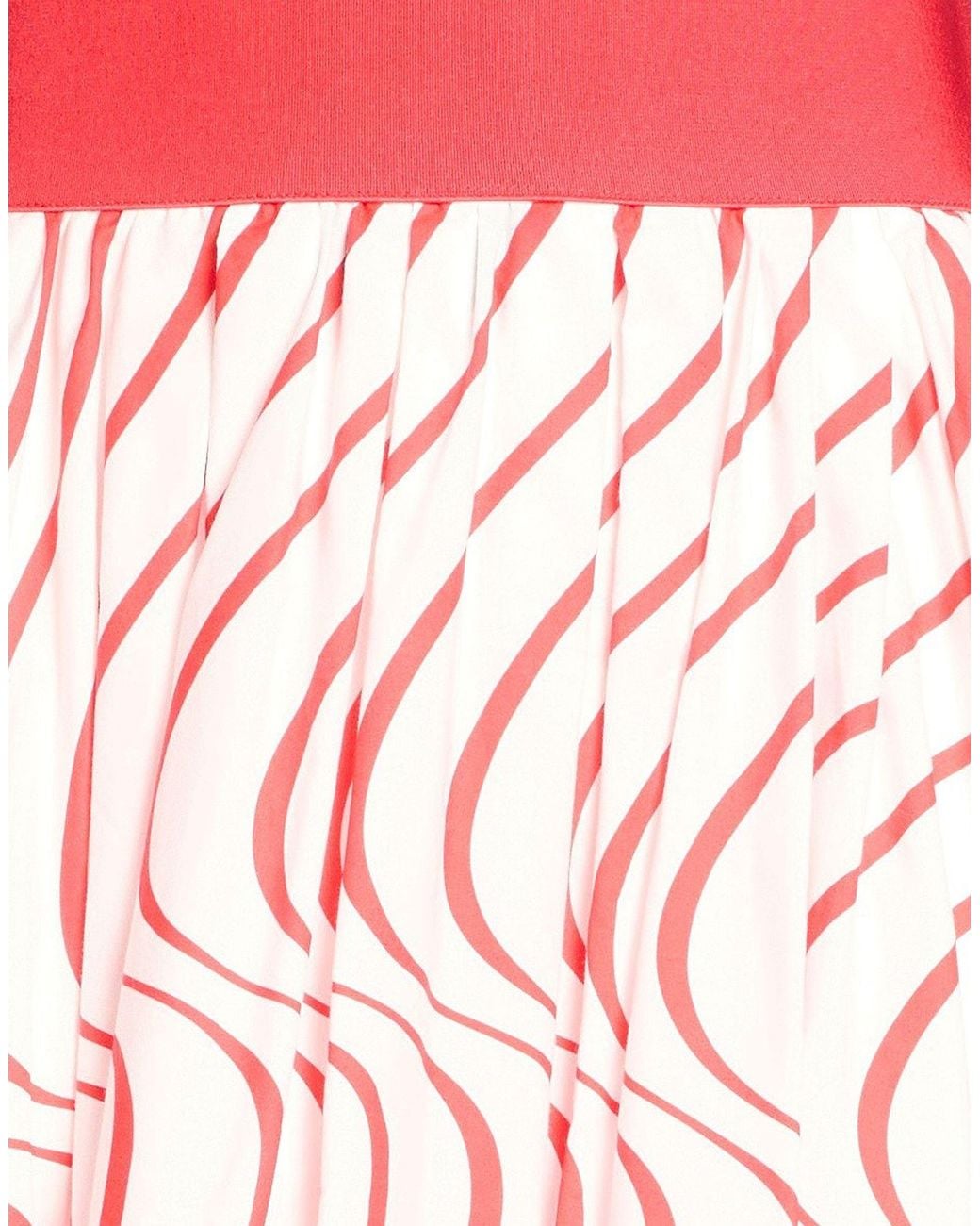 MSGM Red Midi Skirt Cotton