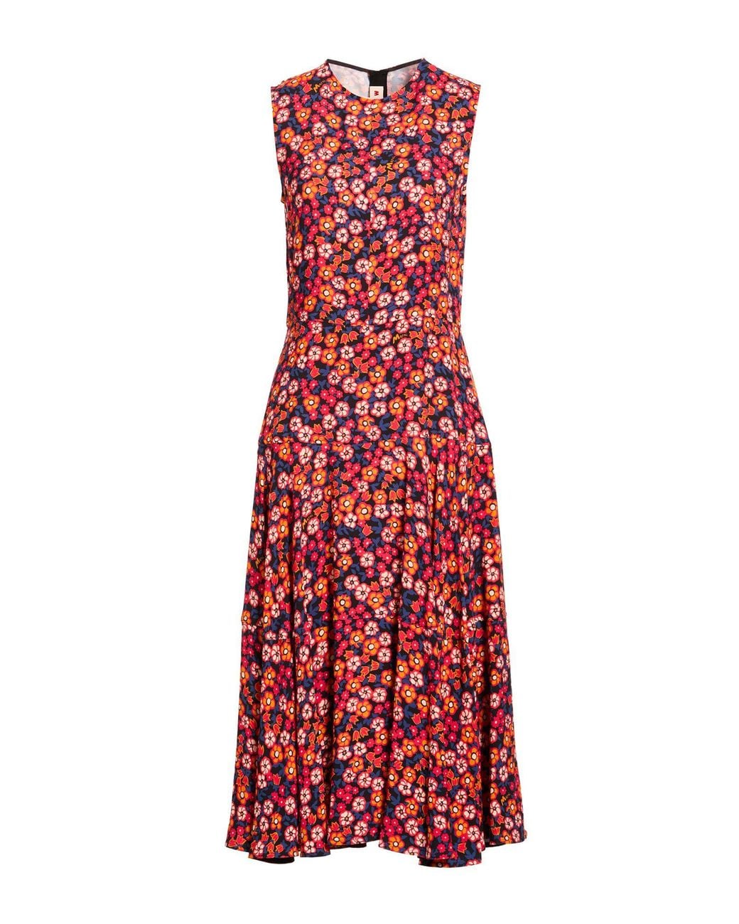 Marni Red Midi Dress Viscose