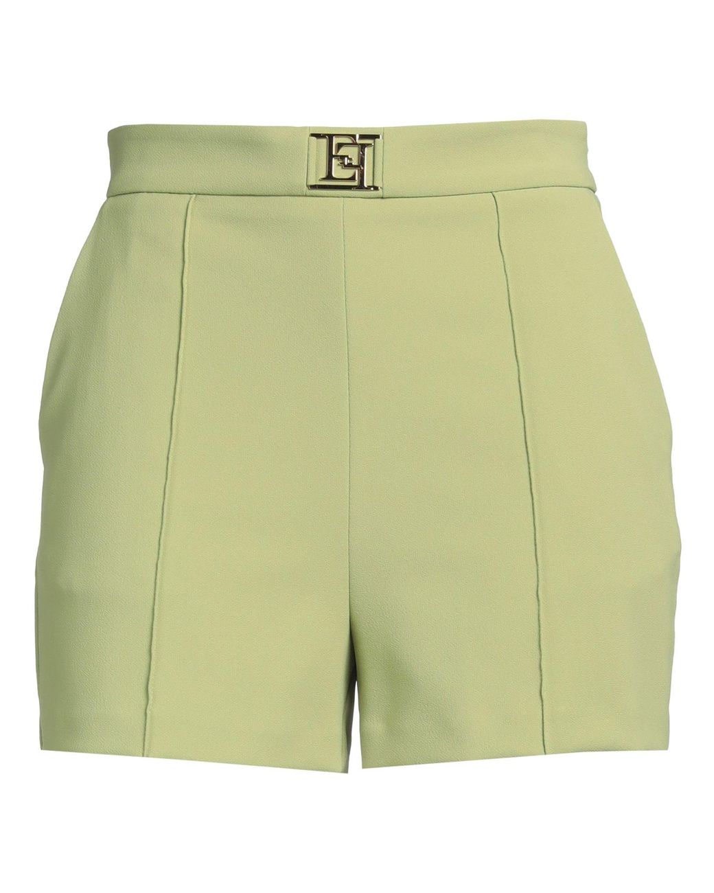 Elisabetta Franchi Green Light Shorts & Bermuda Shorts Polyester, Elastane