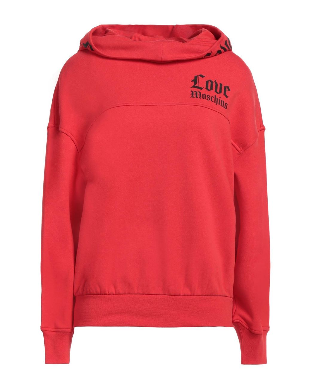 Love Moschino Red Sweatshirt Cotton, Elastane