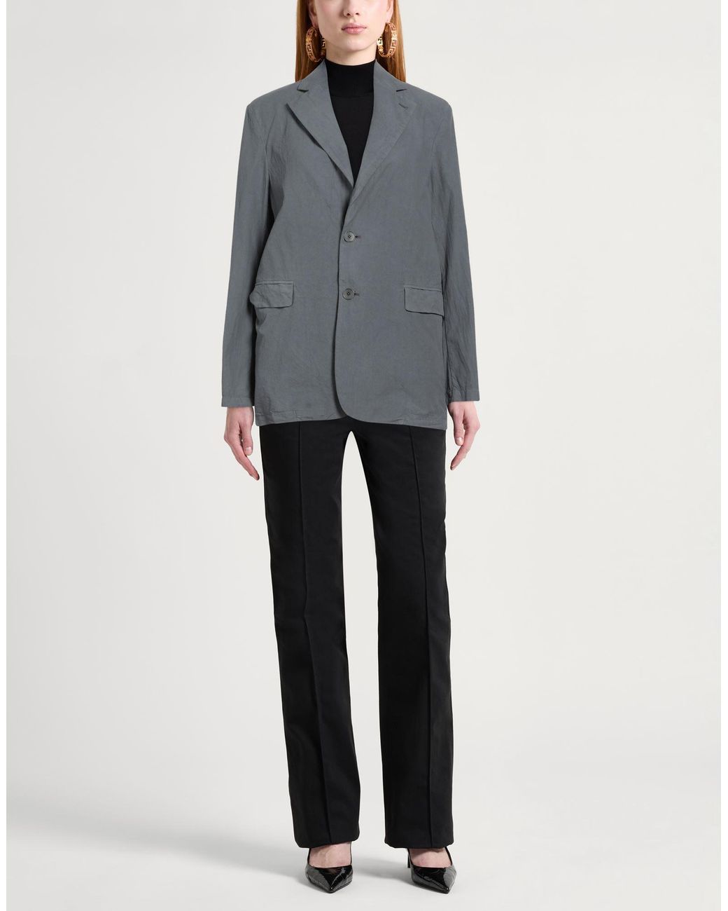 Barena Gray Blazer Cotton
