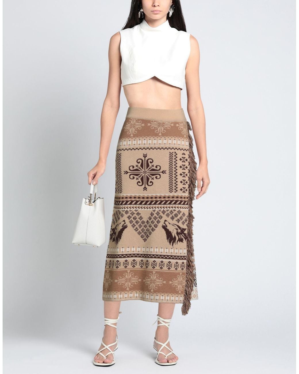 Akep Natural Midi Skirt