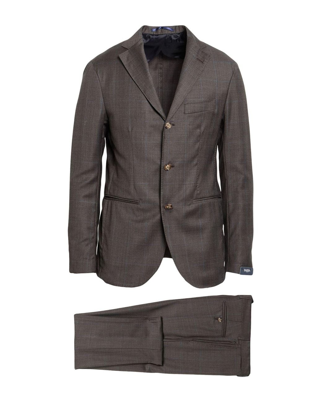 Barba Napoli Gray Suit Virgin Wool for men