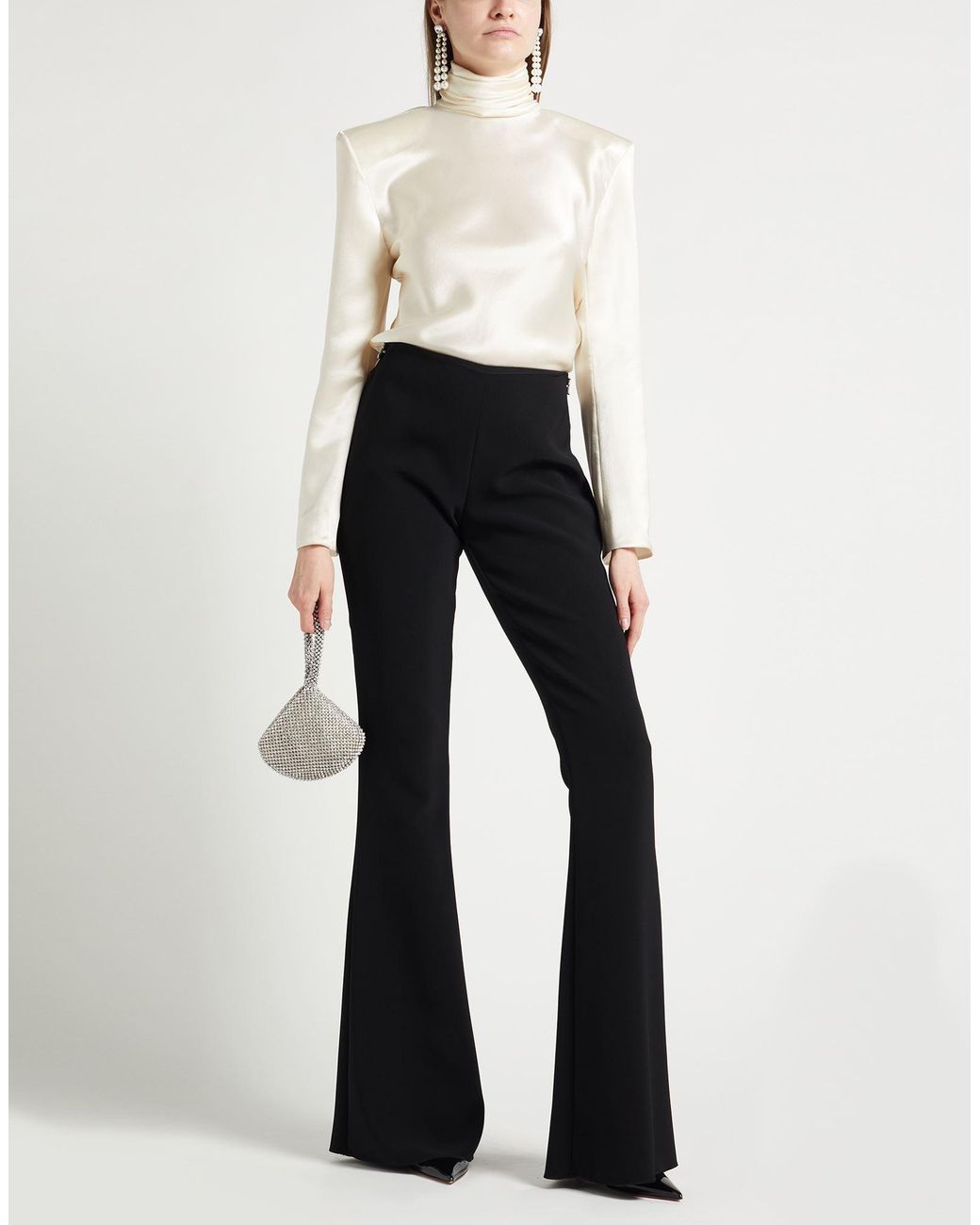 DSquared² Black Pants Polyester, Elastane, Glass, Plastic