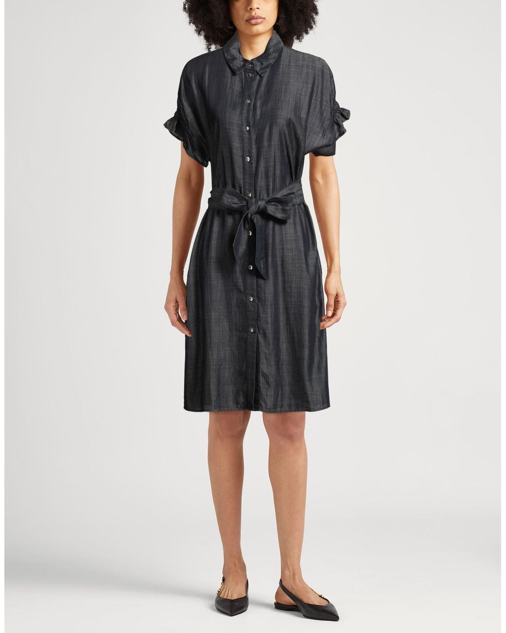 ARMANI EXCHANGE Black Mini Dress Lyocell