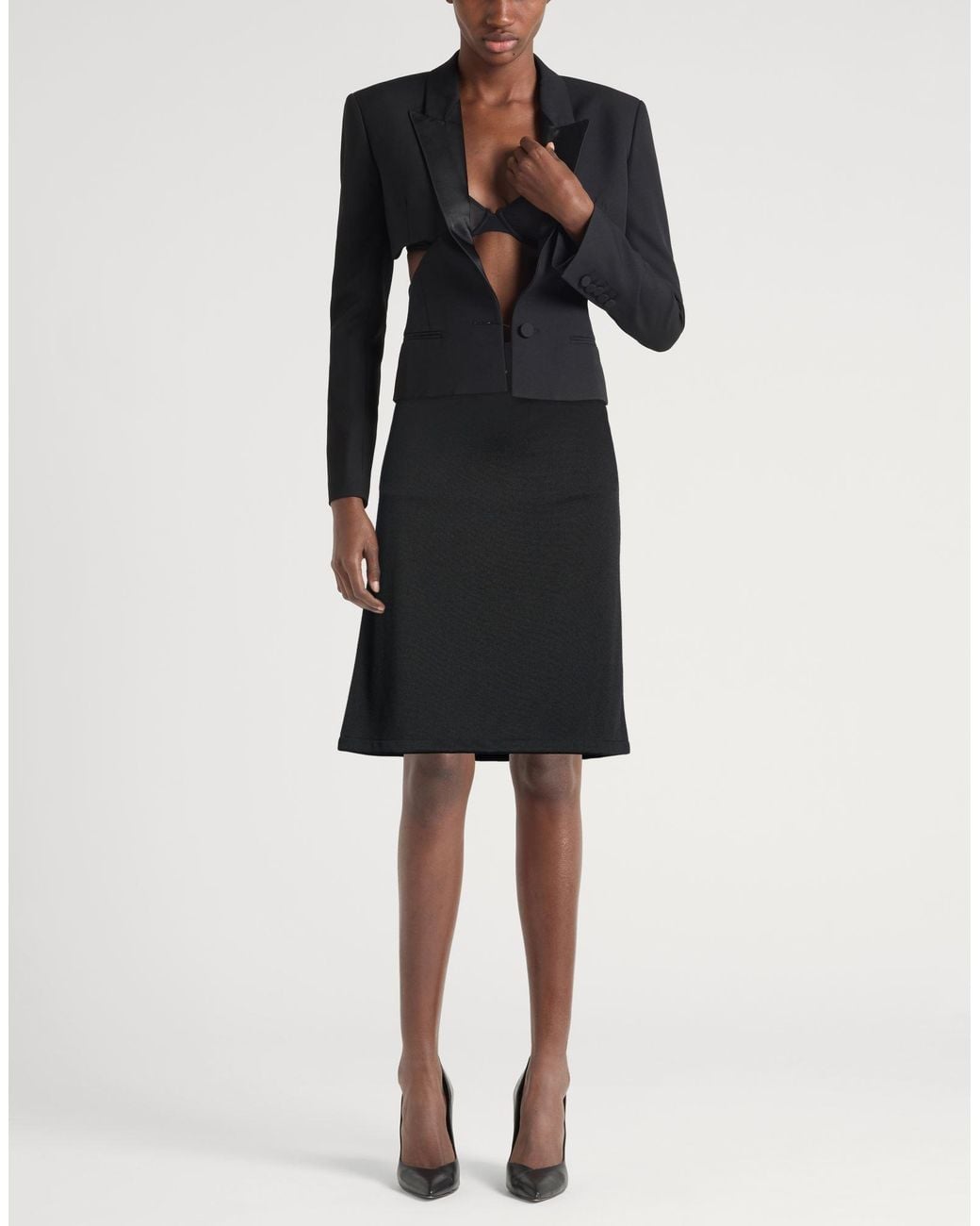 Courreges Black Mini Skirt Polyester