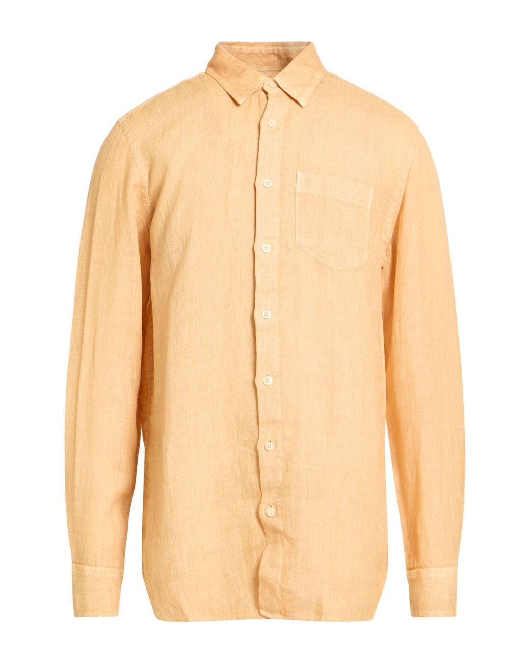 120% Lino Natural Camel Shirt Linen for men