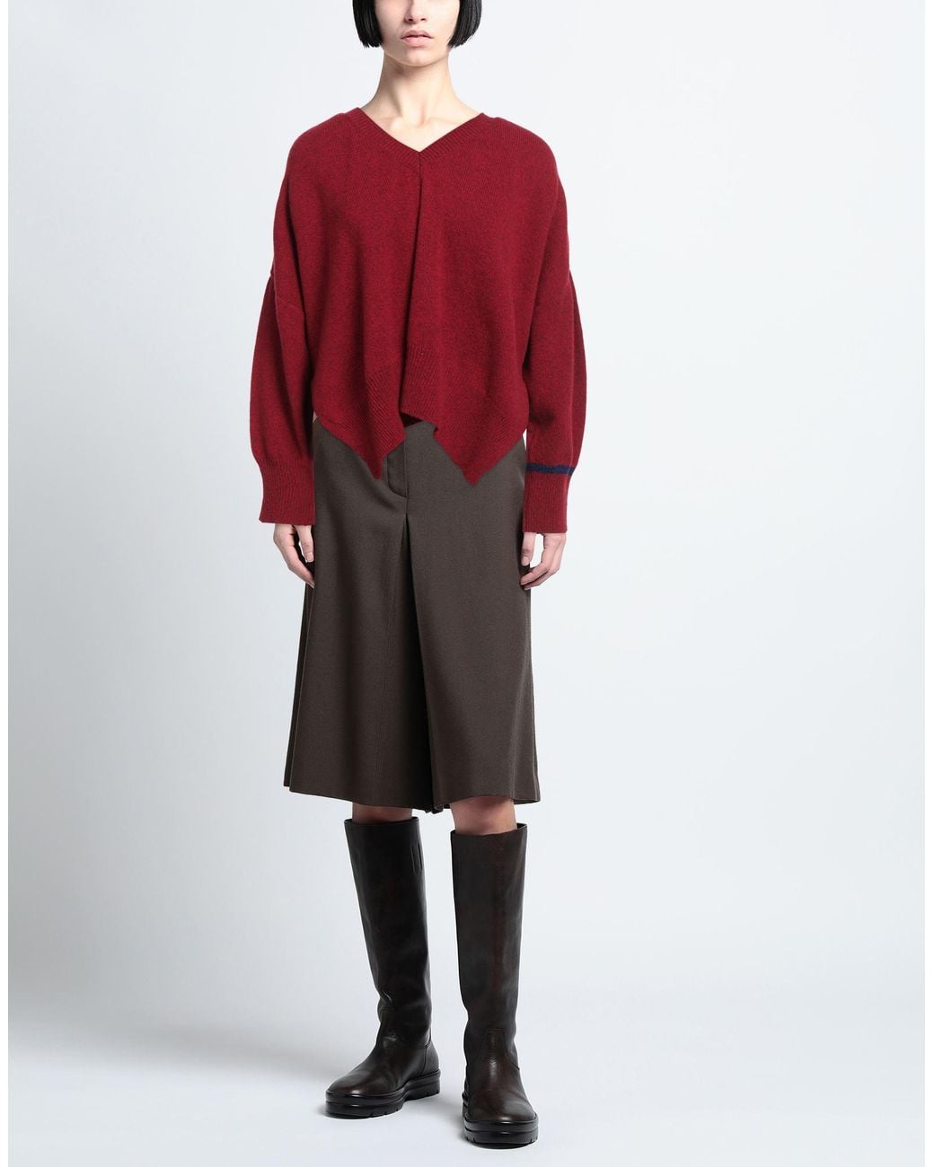 Akep Red Sweater Merino Wool