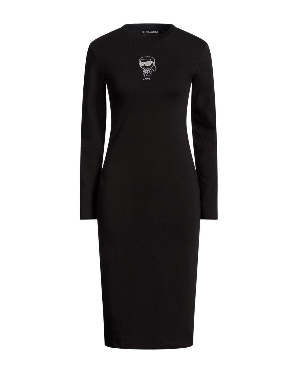 Karl Lagerfeld Black Midi Dress