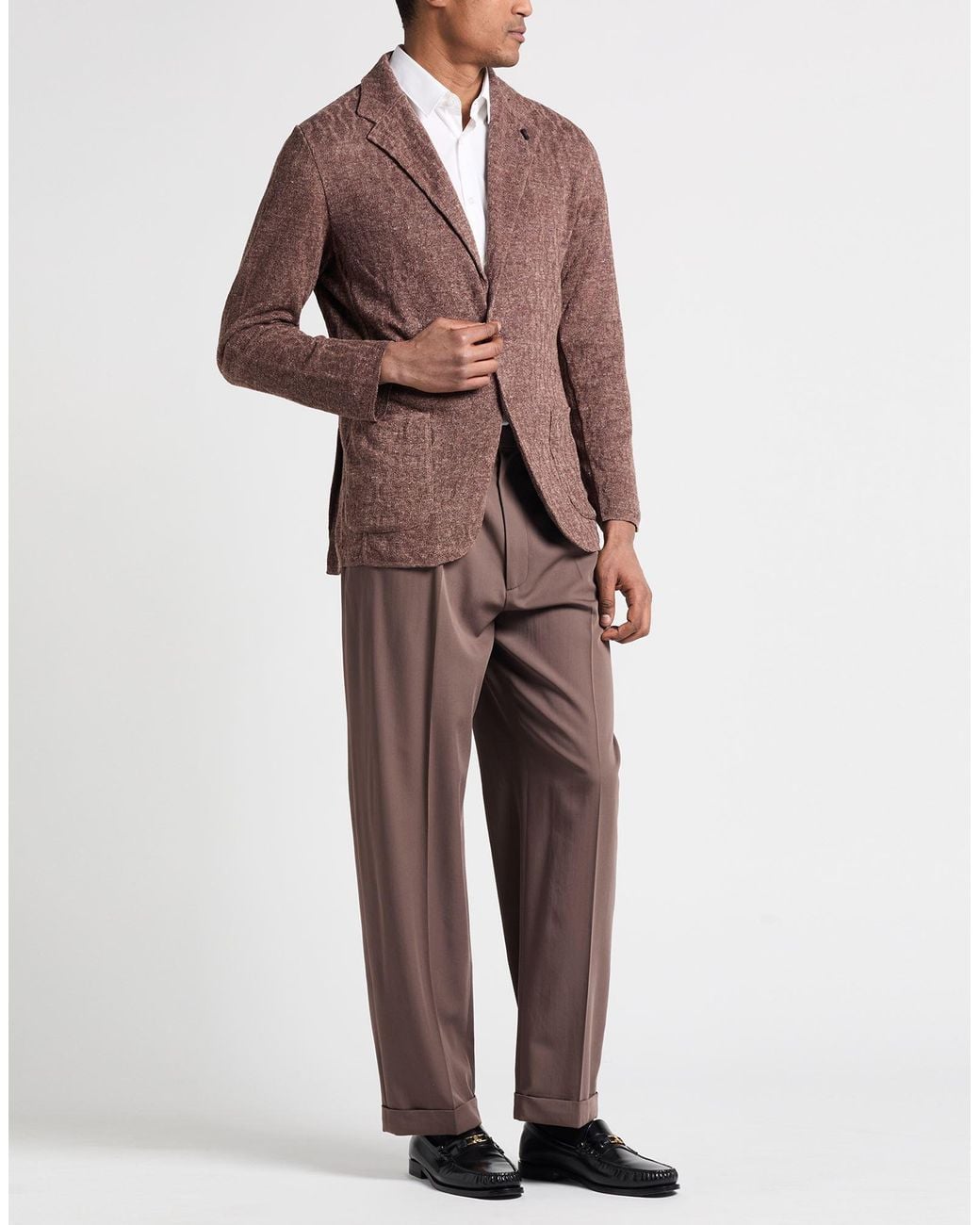 Lardini Brown Blazer Linen for men