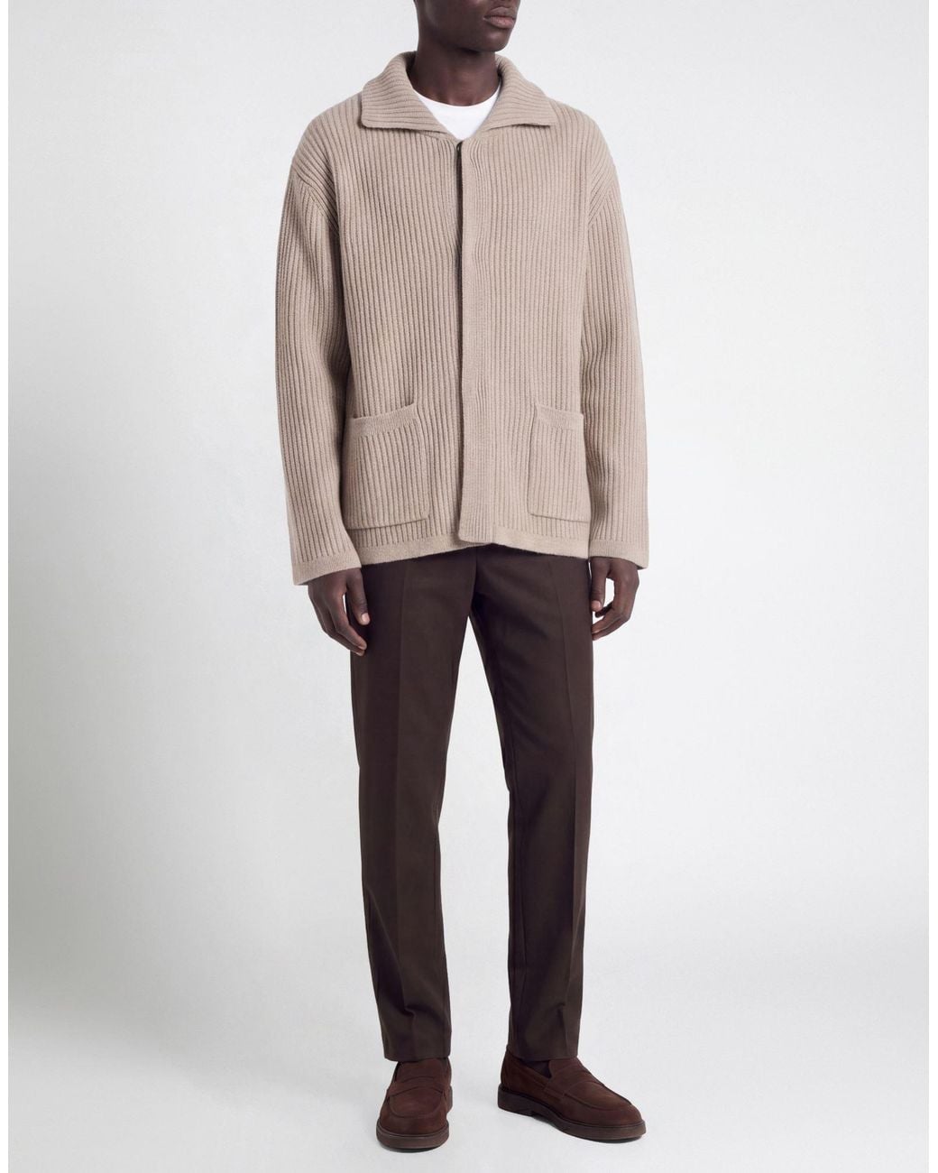 Alpha Studio Natural Cardigan Wool, Cashmere for men