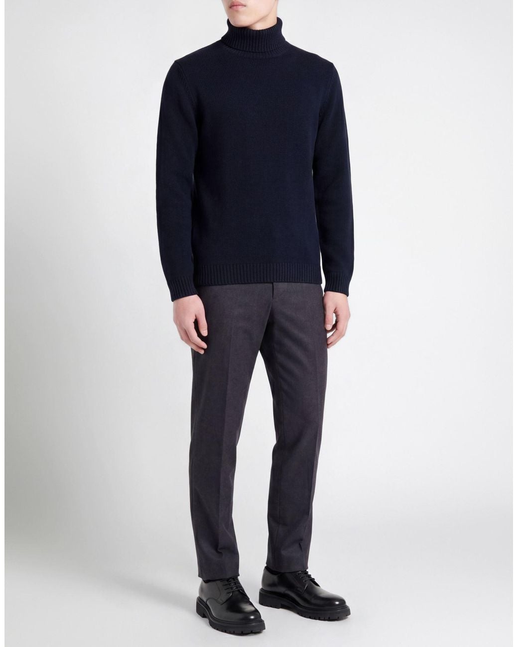 Roberto Collina Blue Turtleneck for men