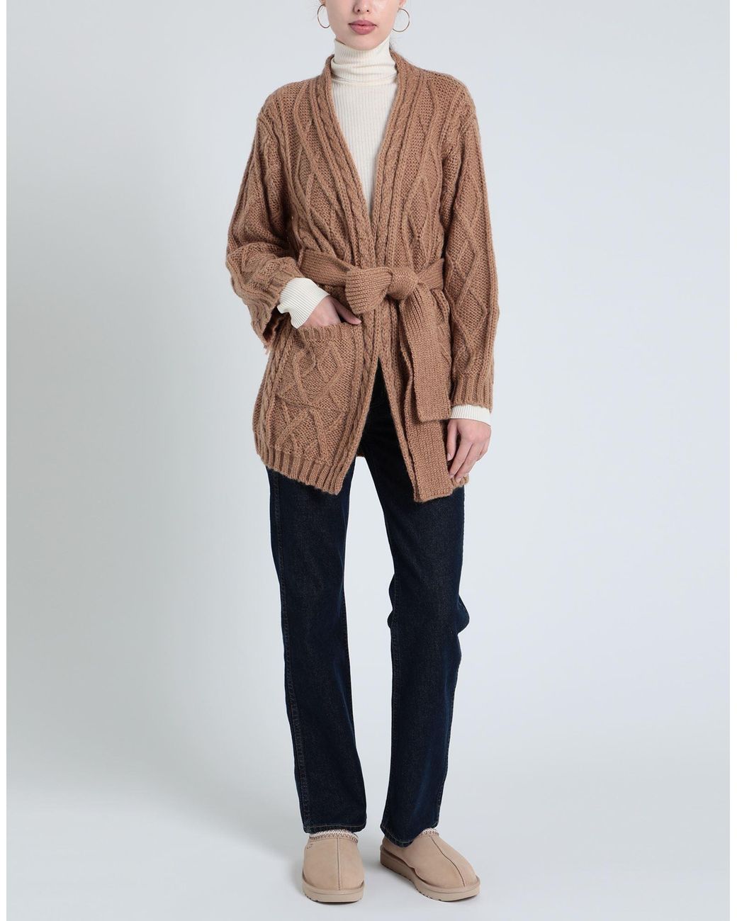Pink Memories Brown Cardigan