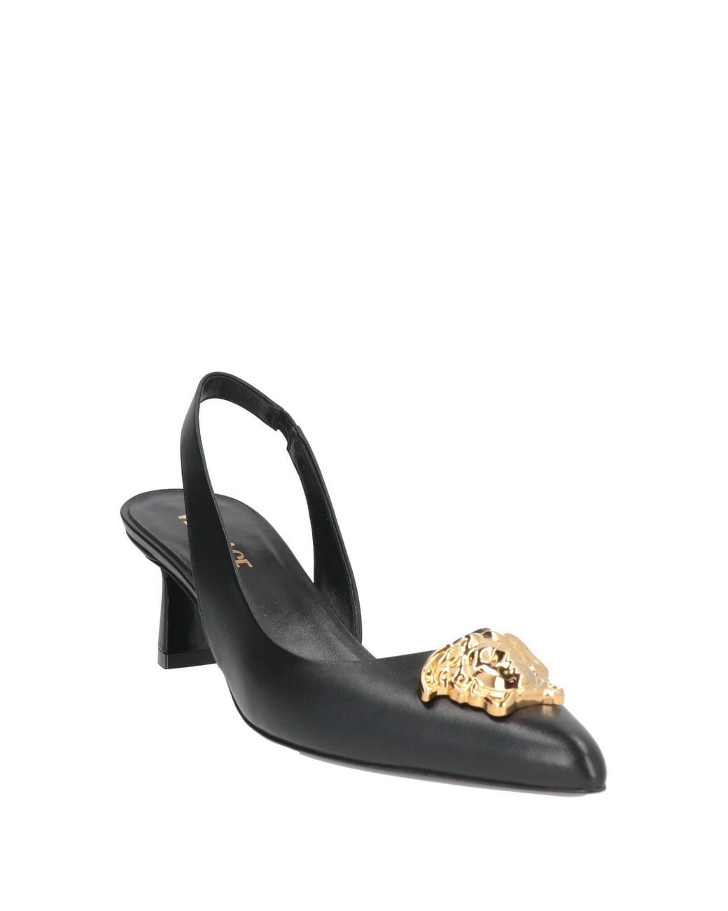 Versace Black Pumps Leather