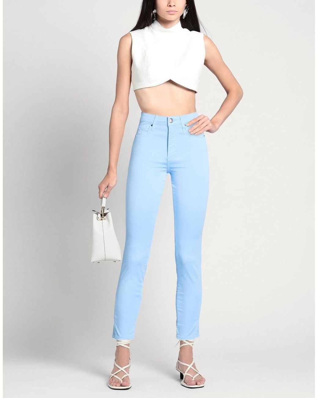 ARMANI EXCHANGE Blue Pants Cotton, Elastane