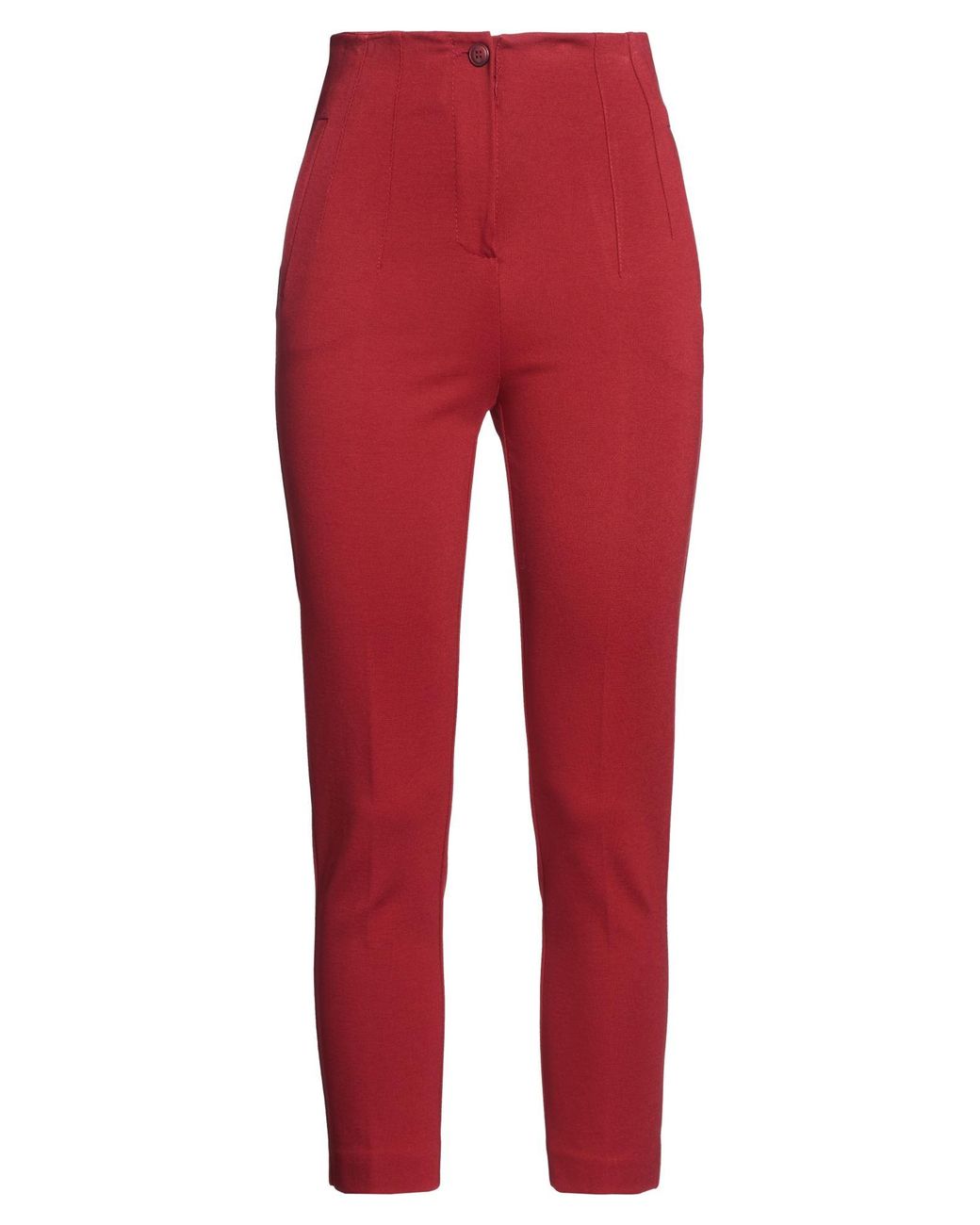 Cristinaeffe Red Pants Viscose, Polyamide, Elastane