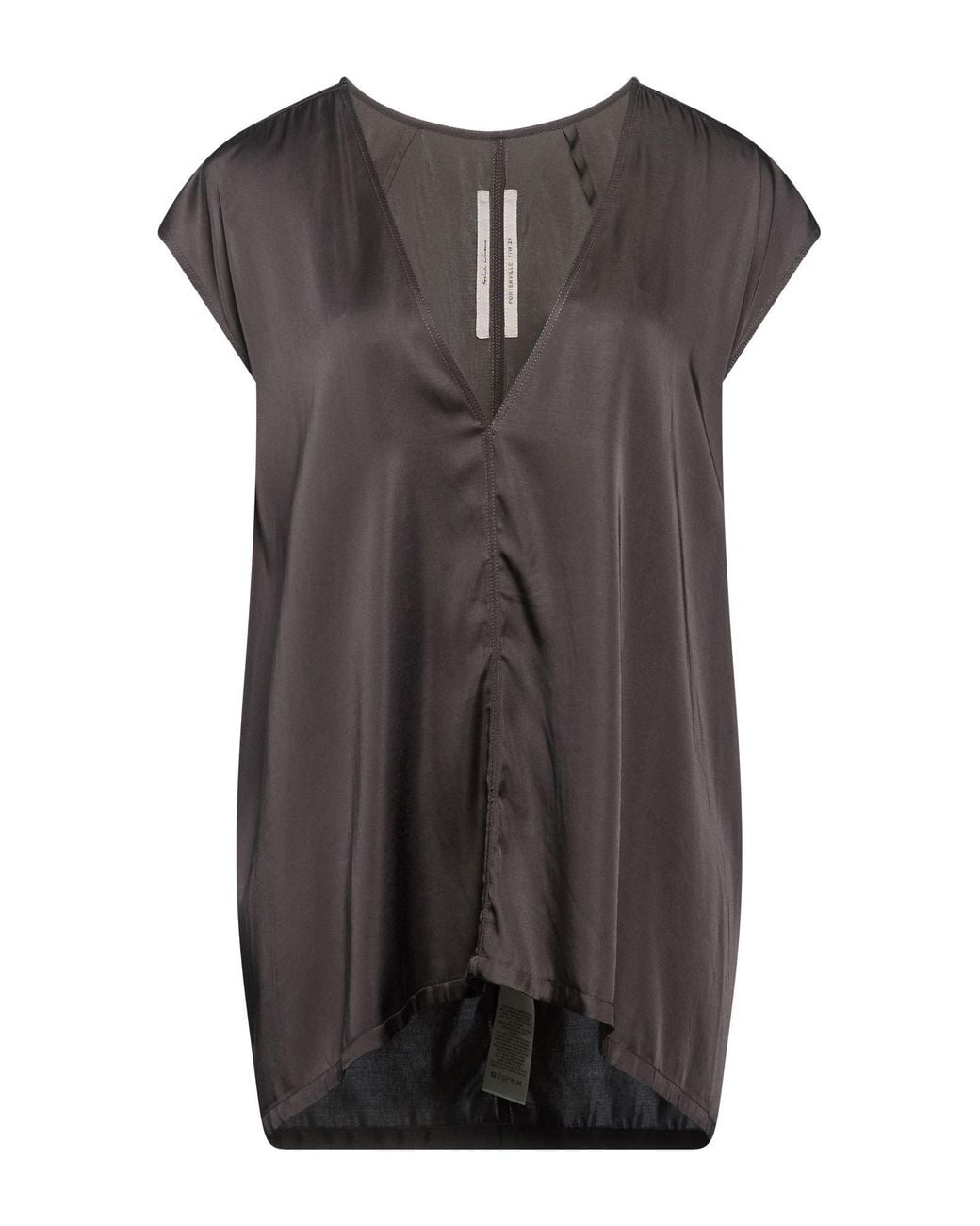 Rick Owens Gray Charcoal Top Acetate, Viscose
