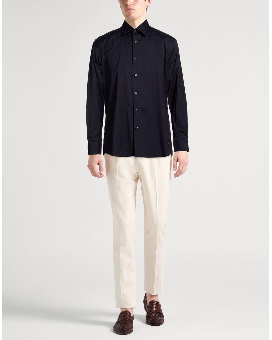 Peuterey Blue Midnight Shirt Cotton, Elastane for men