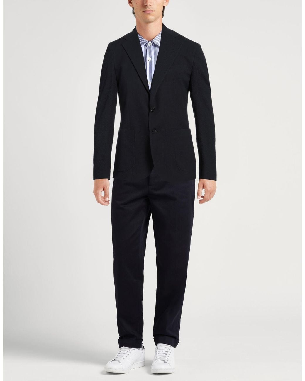 Brian Dales Blue Natural Low Impact Blazer Cotton, Elastane, Nylon for men