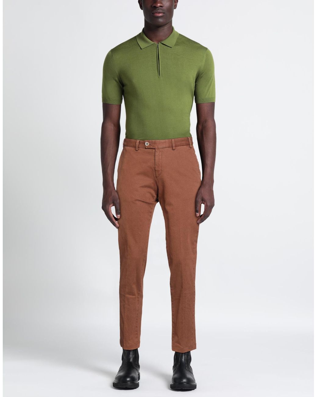 Hiltl Brown Pants Cotton, Elastane for men