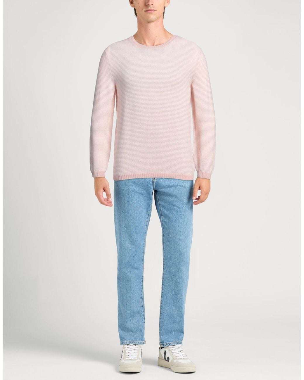 Fedeli Pink Sweater Cashmere for men