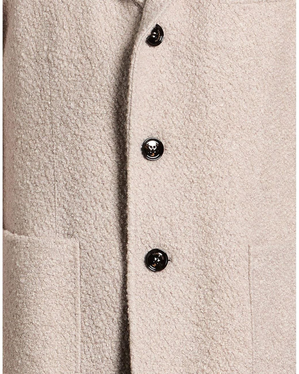 Tombolini Natural Light Coat Polyester, Viscose, Wool for men