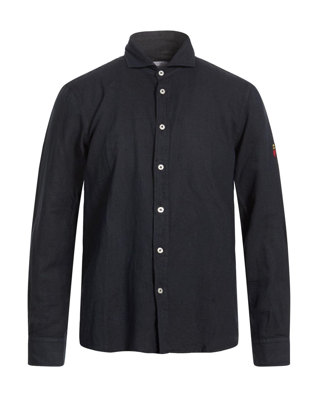 Cooperativa Pescatori Posillipo Blue Midnight Shirt Cotton, Linen for men