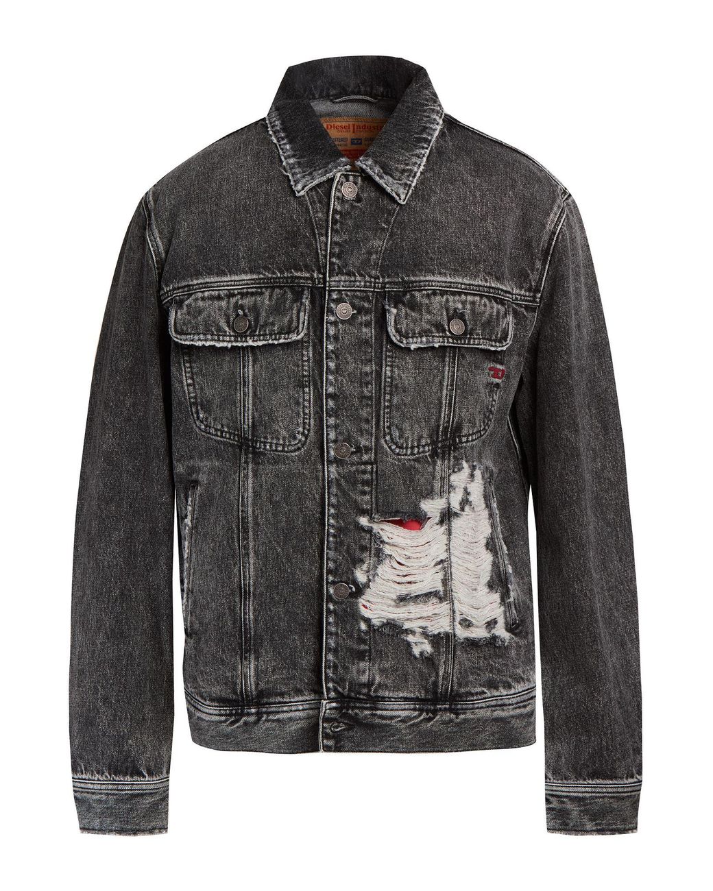 DIESEL Black Denim Outerwear Cotton, Hemp for men