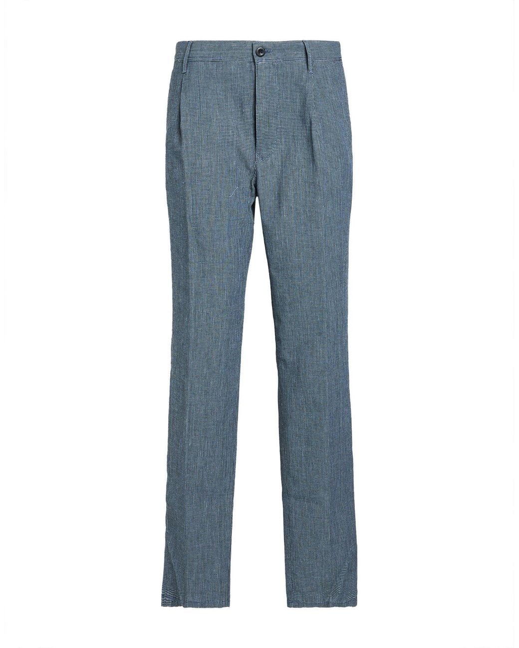 Incotex Blue Midnight Pants Cotton, Polyester, Linen, Viscose for men