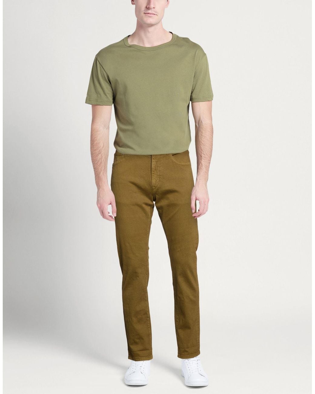Tela Genova Green Jeans Cotton, Elastane for men